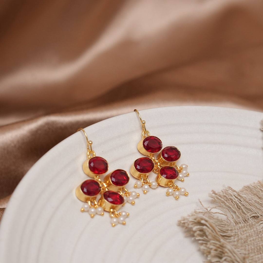 CHANDNI 4 STONE EARRINGS