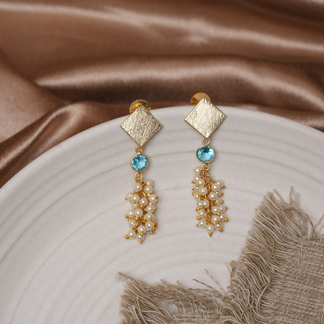 DIAMOND PEARL DROP EARRINGS