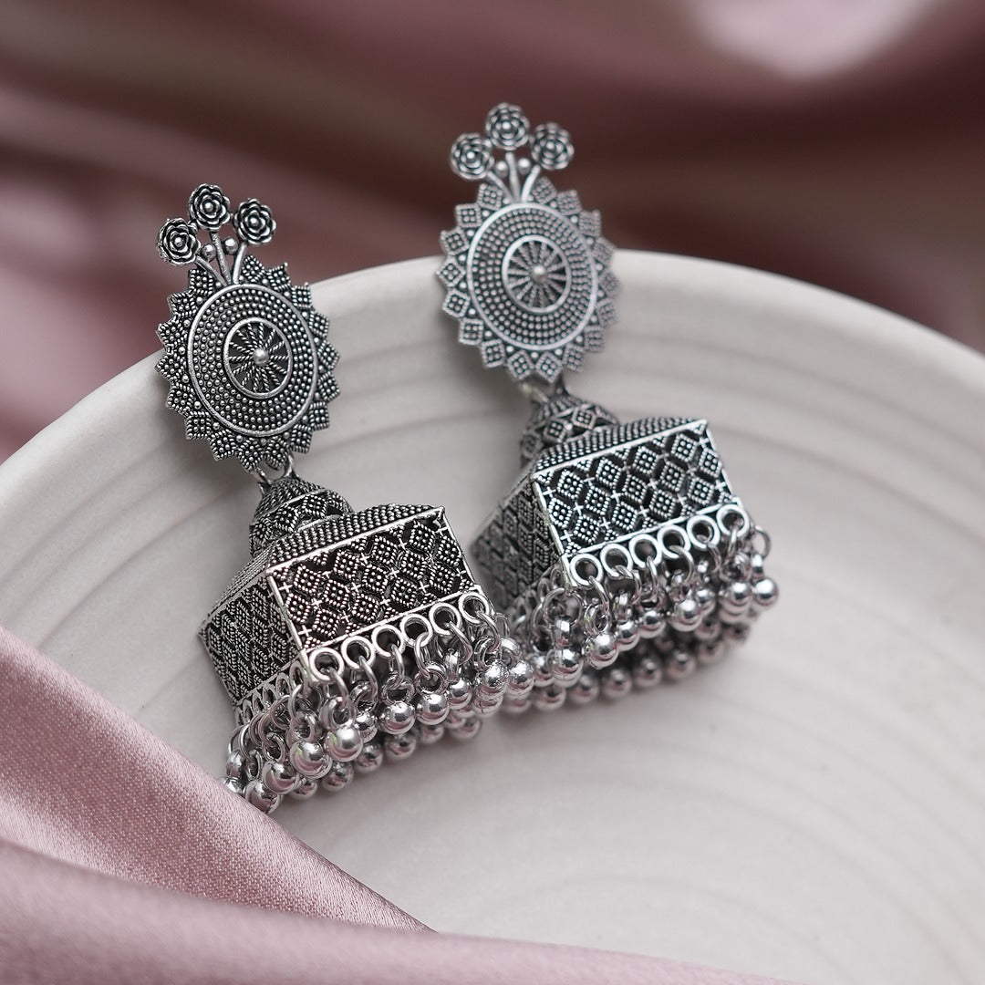 ANJALI OXIDIZED JHUMKAS