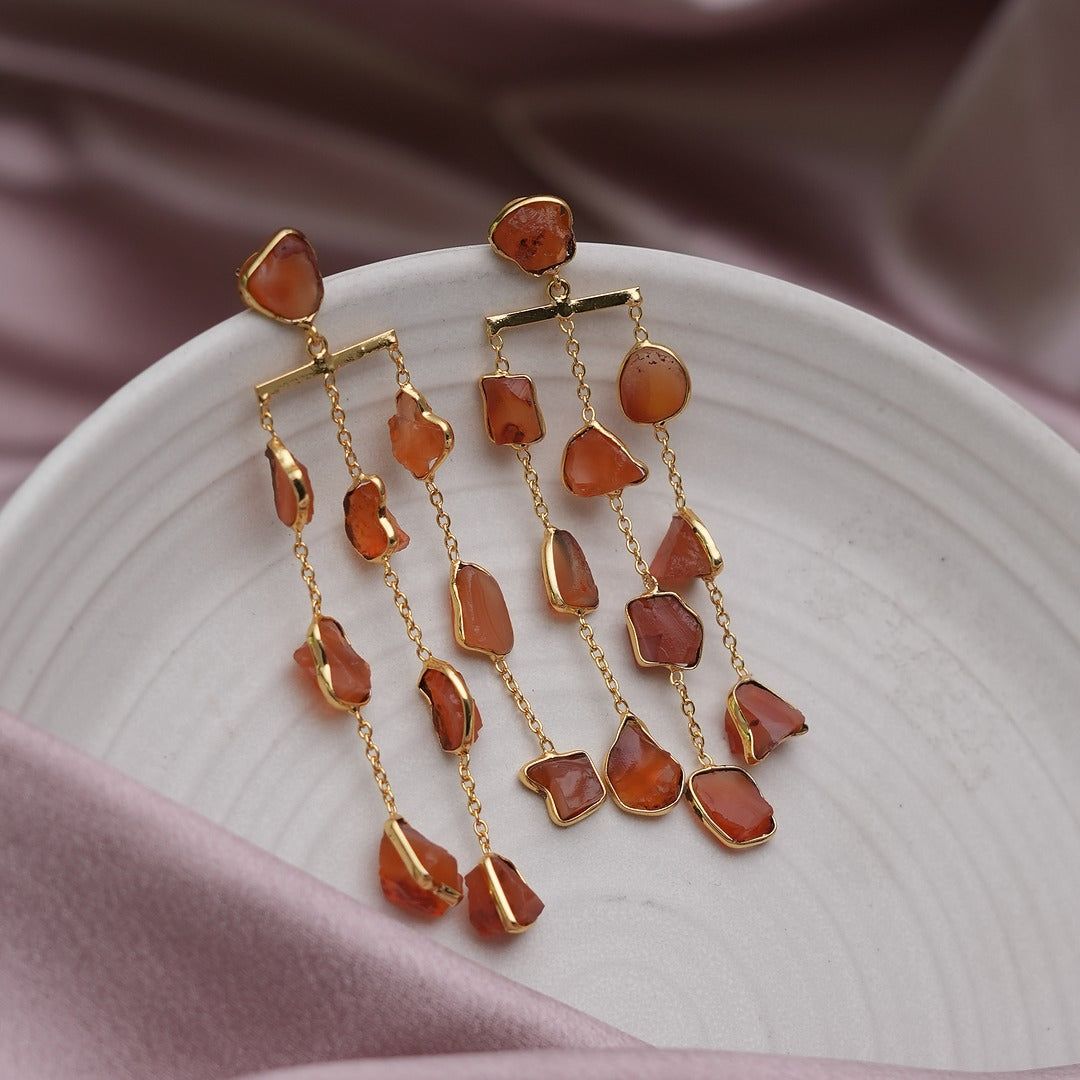 WATERFALL ROUGH STONE EARRINGS