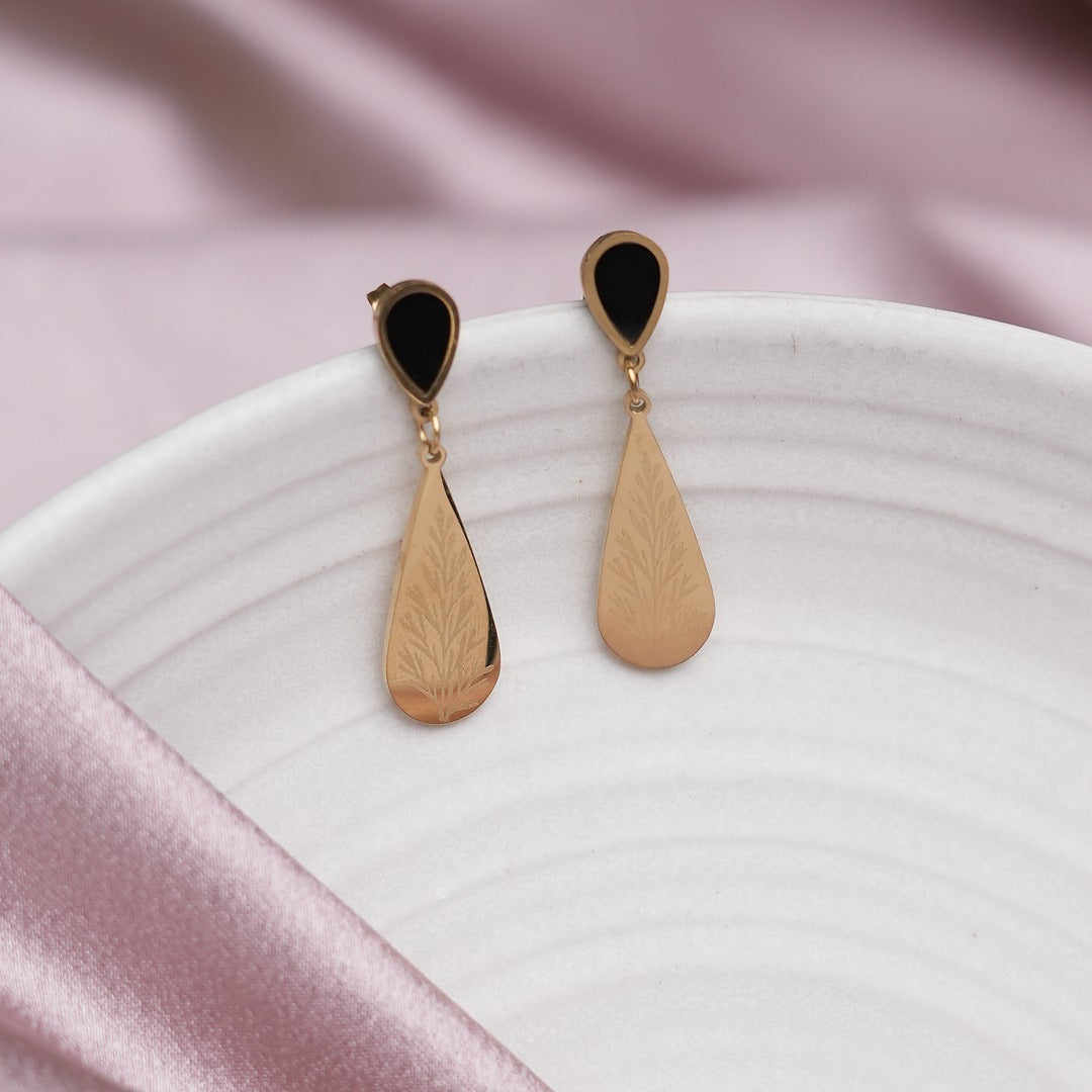 LEAF DROP EARRINGS
