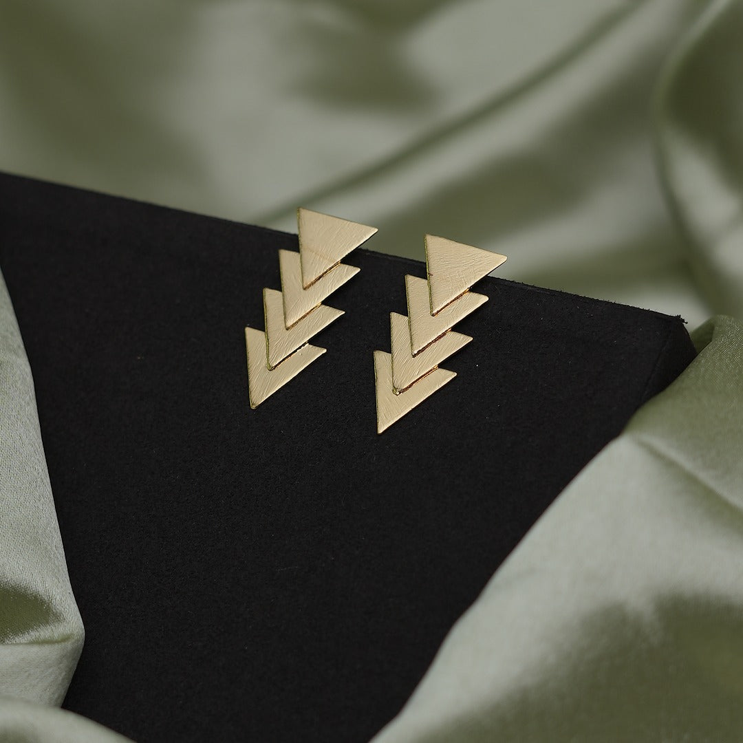 GOLDEN PYRAMID EARRINGS
