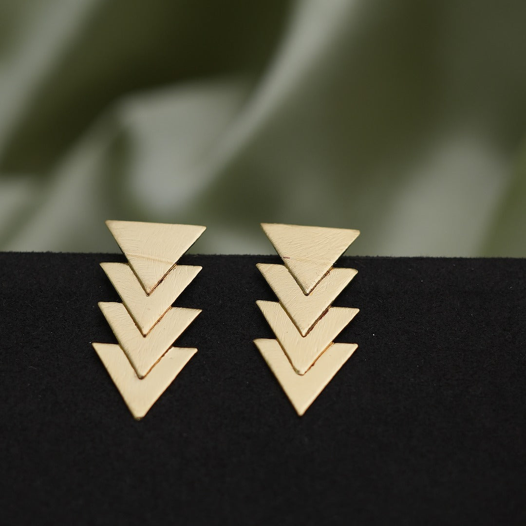 GOLDEN PYRAMID EARRINGS