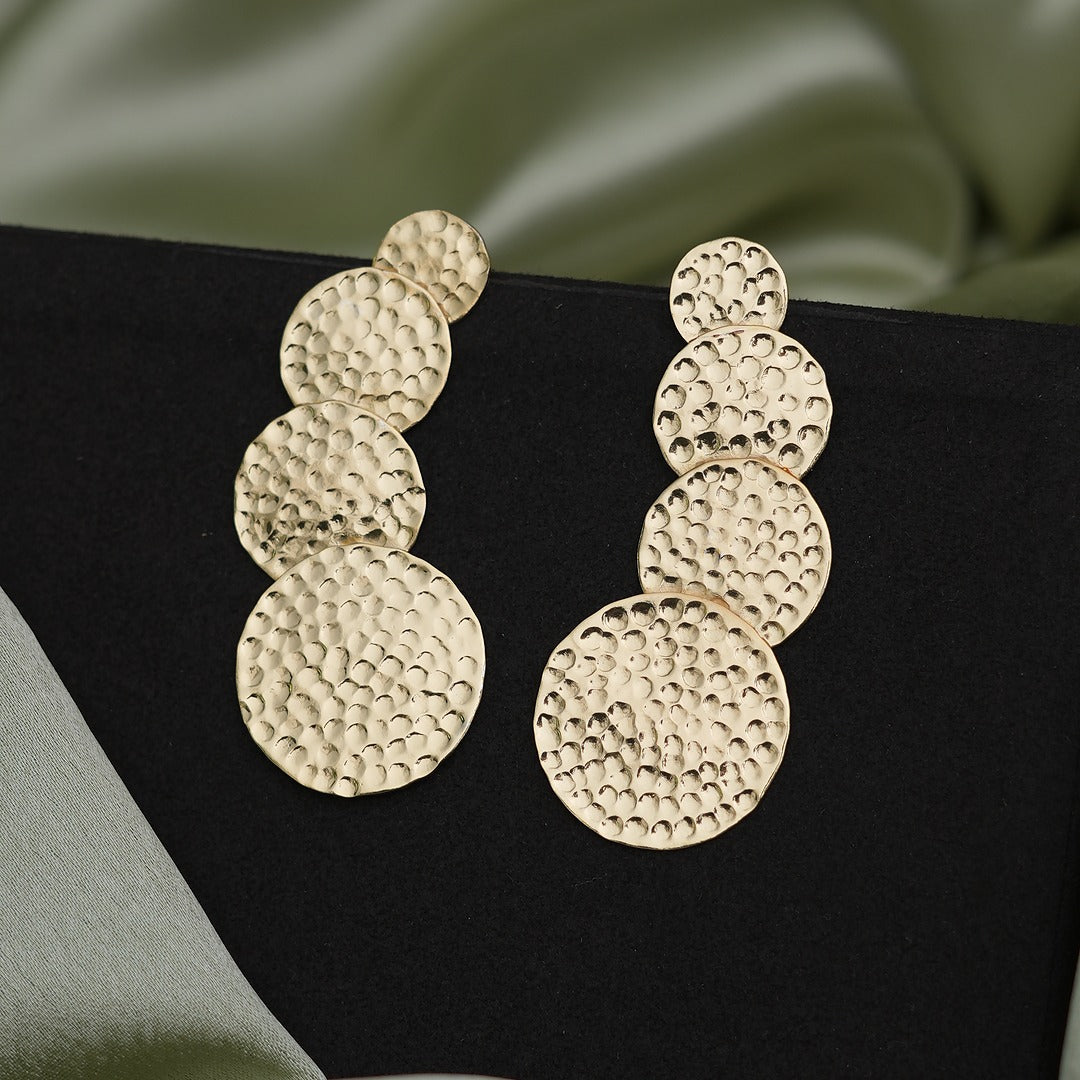 HAMMERED CIRCLE EARRINGS