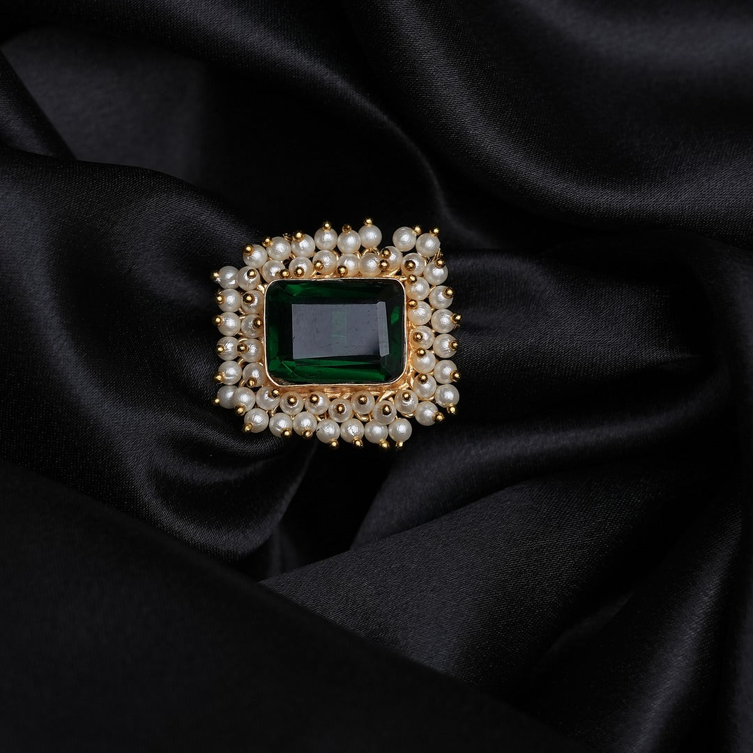 PRITHVI STONE PEARL RING