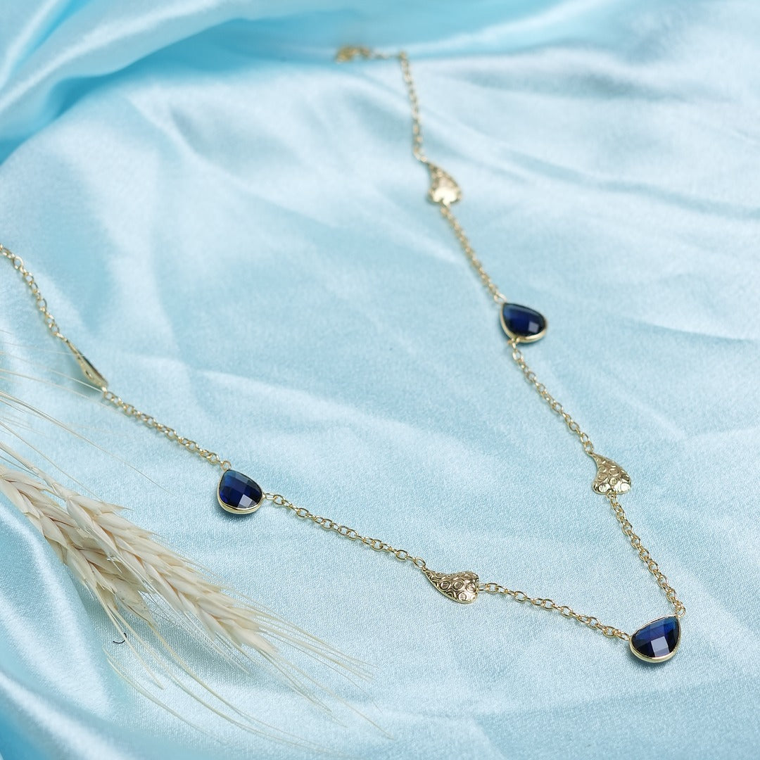 DHIL CHAIN STONE NECKLACE