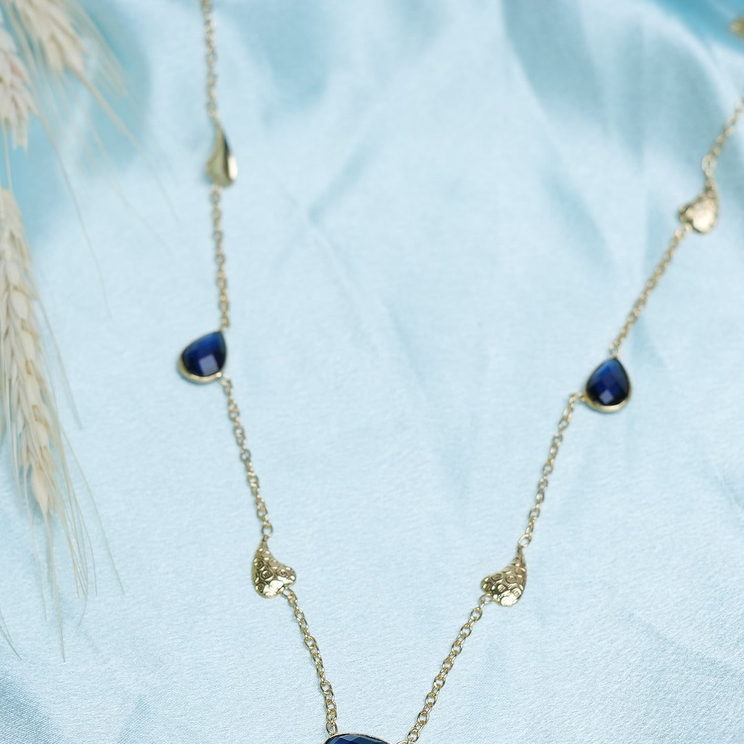 DHIL CHAIN STONE NECKLACE