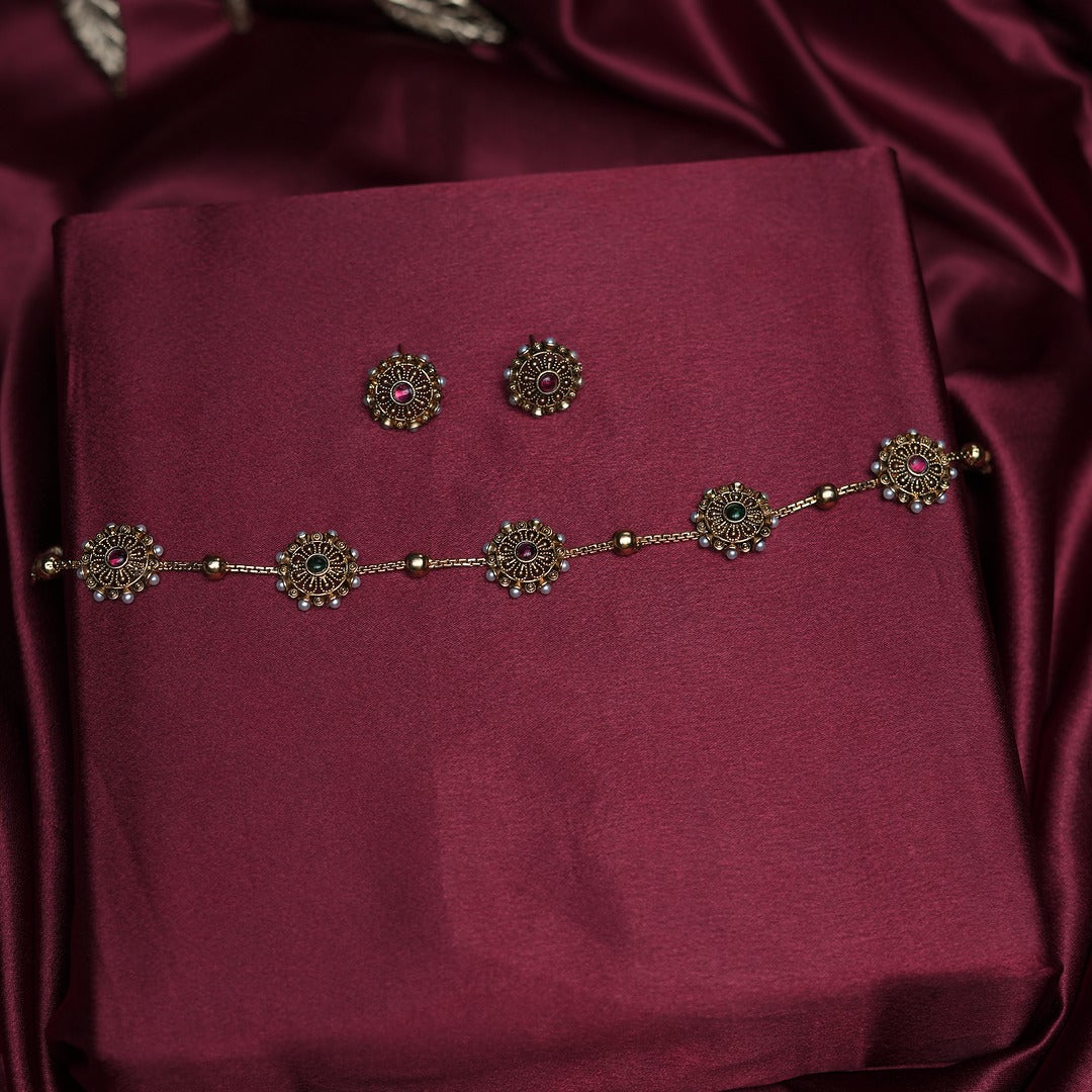 NILA MULTICOLOR PEARL CHOKER SET