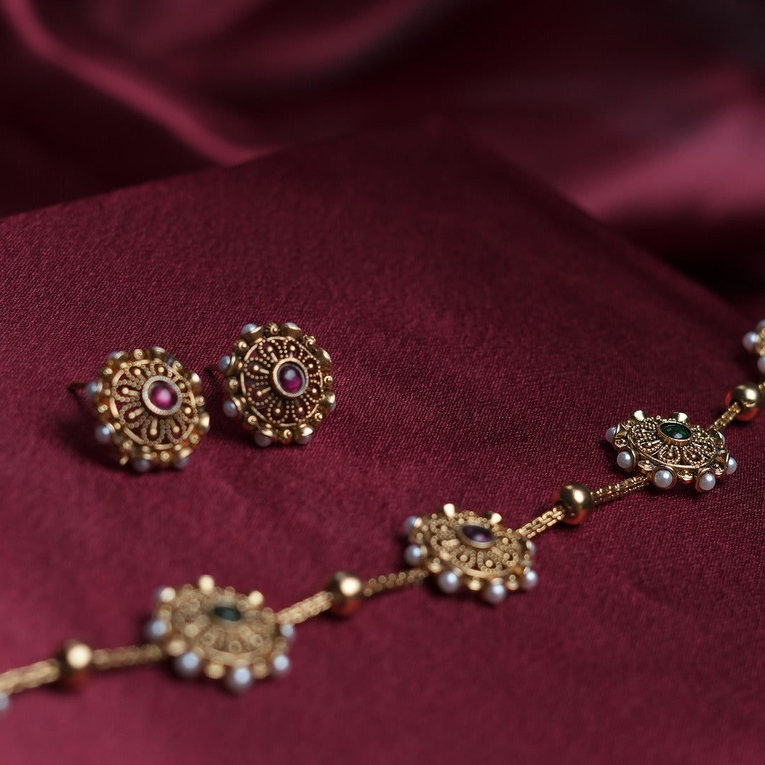 NILA MULTICOLOR PEARL CHOKER SET