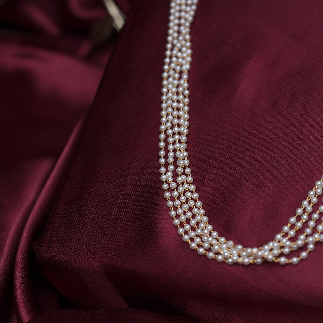 MULTI LAYERED PEARL NECKLACE