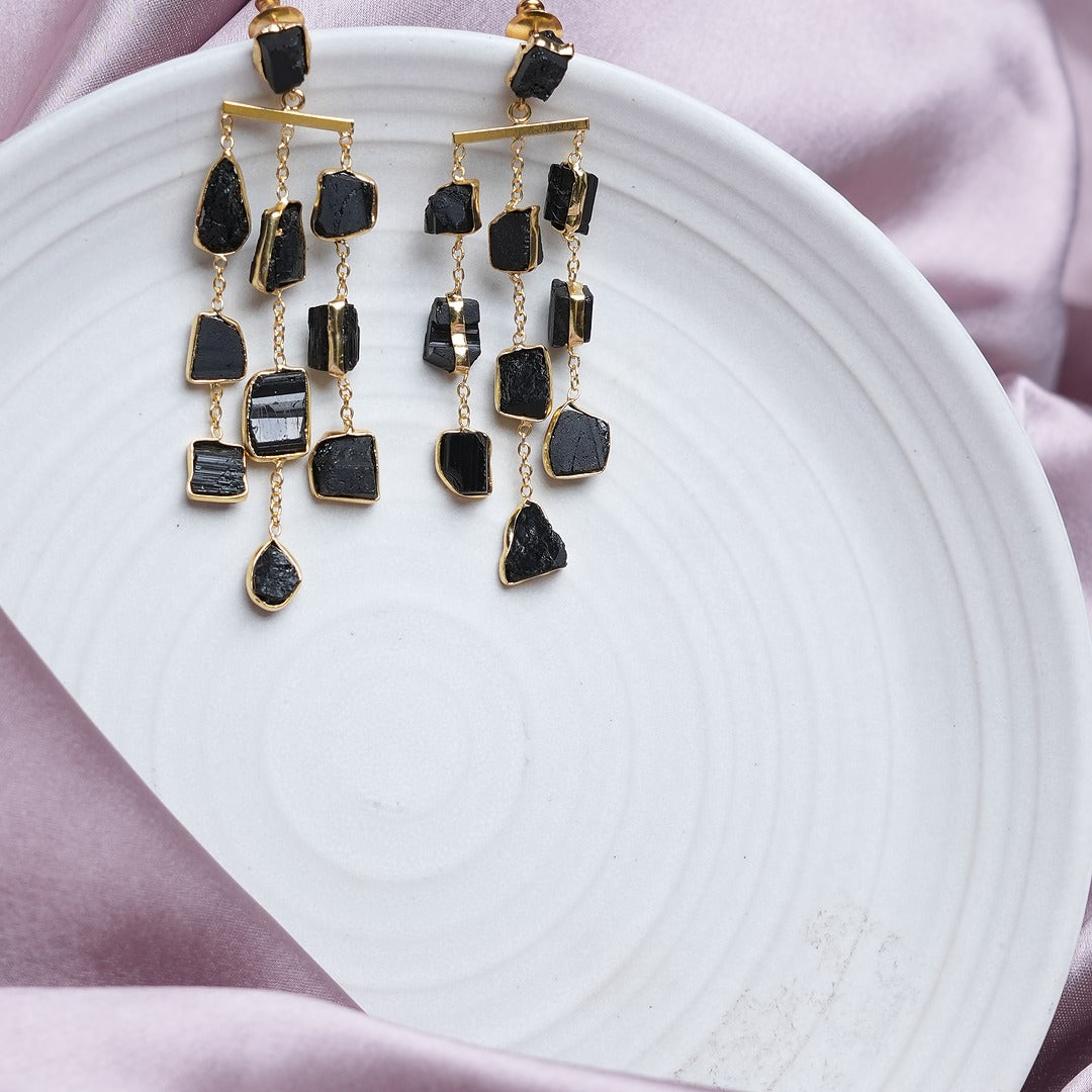 WATERFALL ROUGH STONE EARRINGS