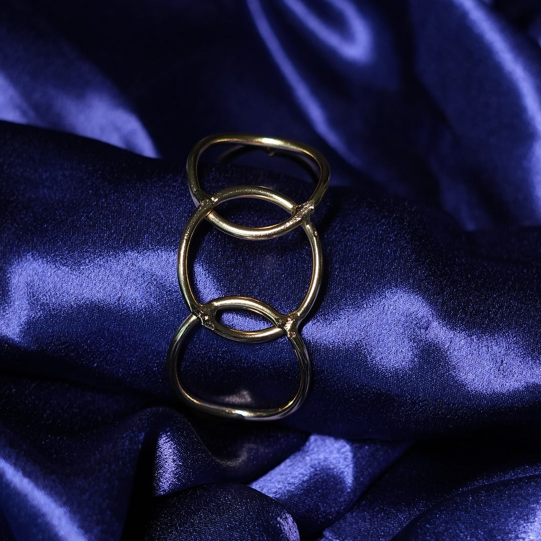 PLAIN HAMMERED 3 ROUND BRACELET