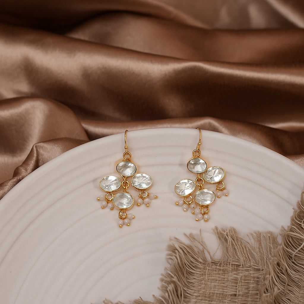 CHANDNI 4 STONE EARRINGS