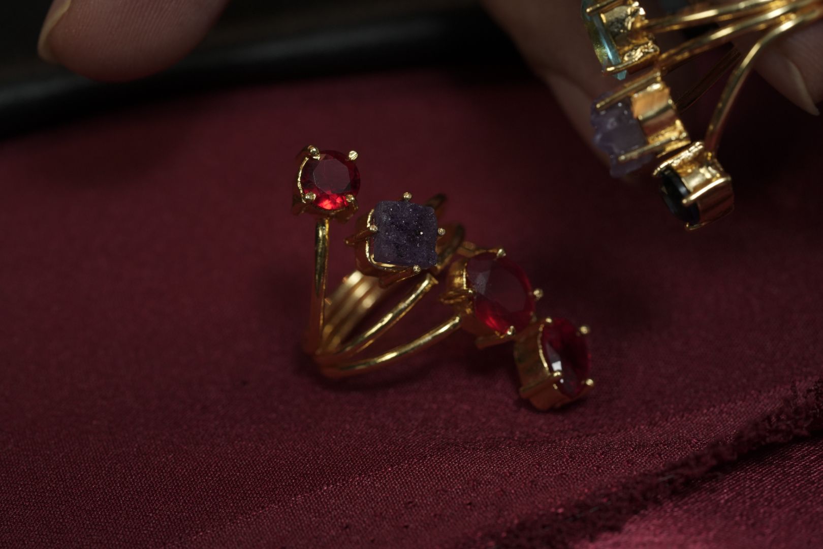 Tetrad rawstone rings