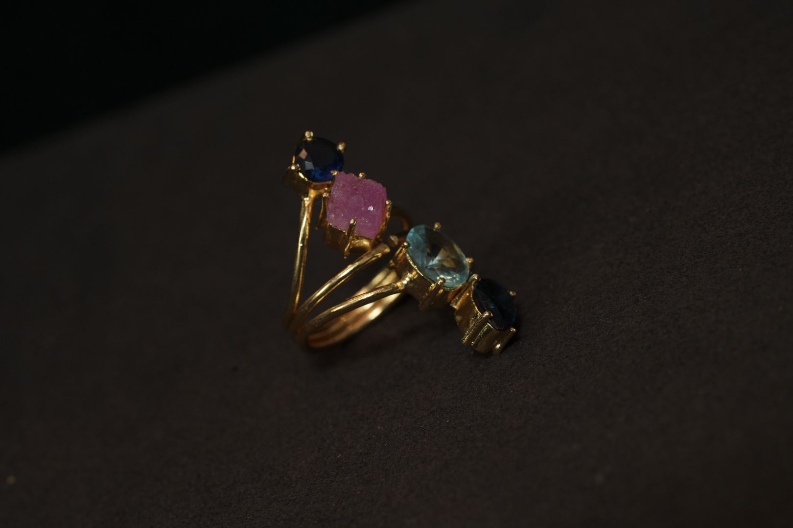 Tetrad rawstone rings
