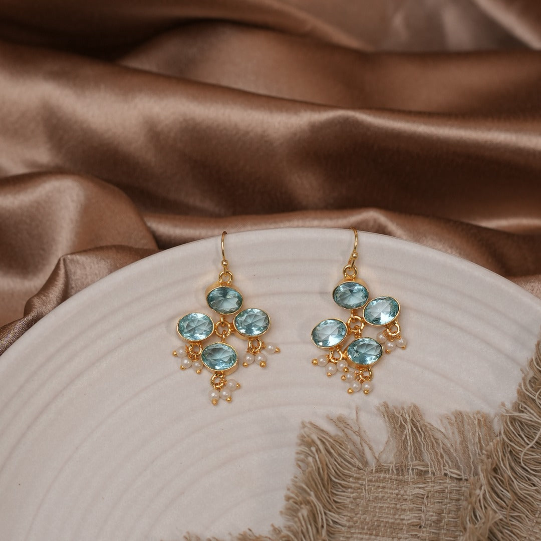 CHANDNI 4 STONE EARRINGS