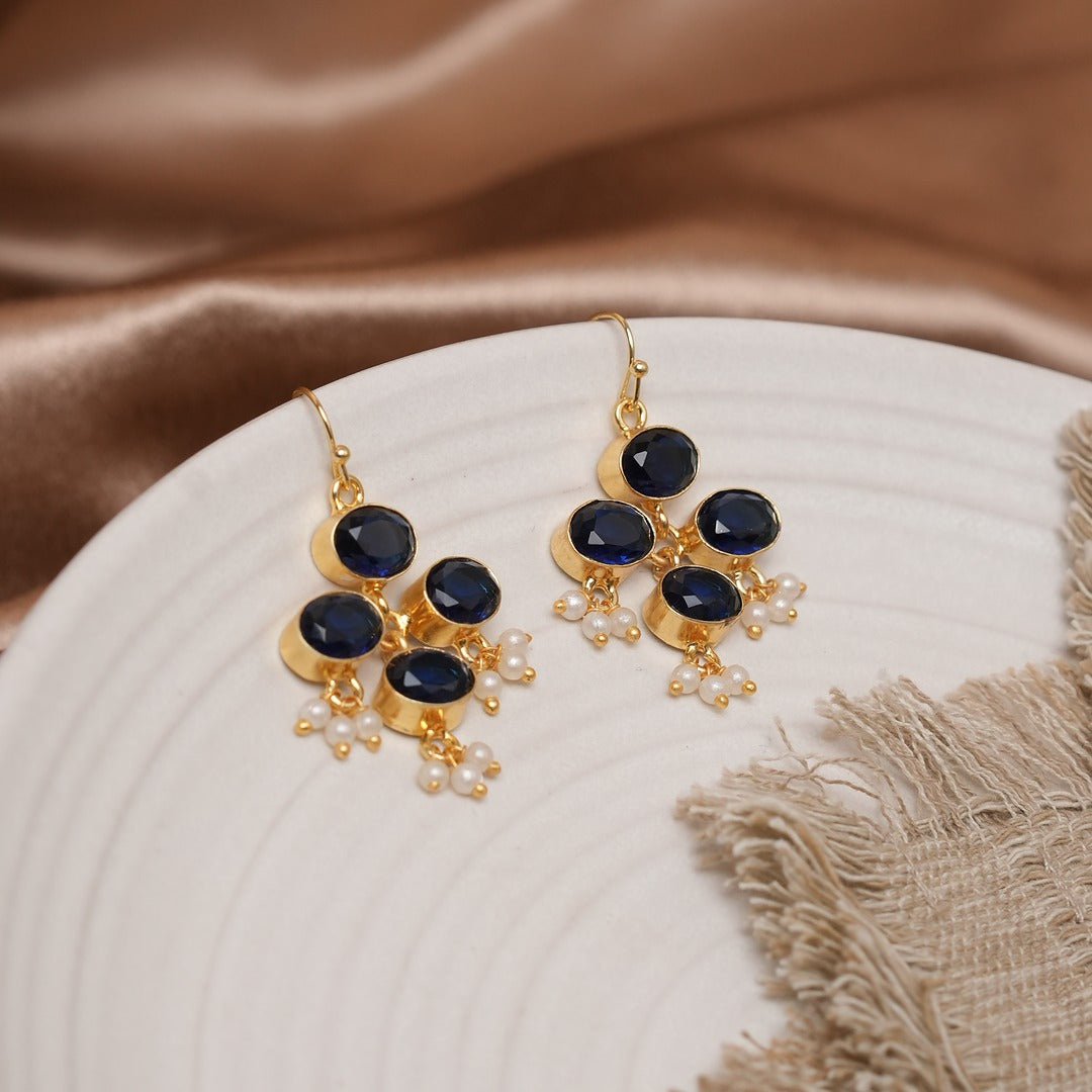 CHANDNI 4 STONE EARRINGS