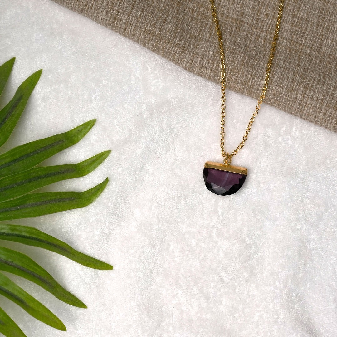 NAVYA VIOLET STONE ZORAA STANDOUT NECKLACE