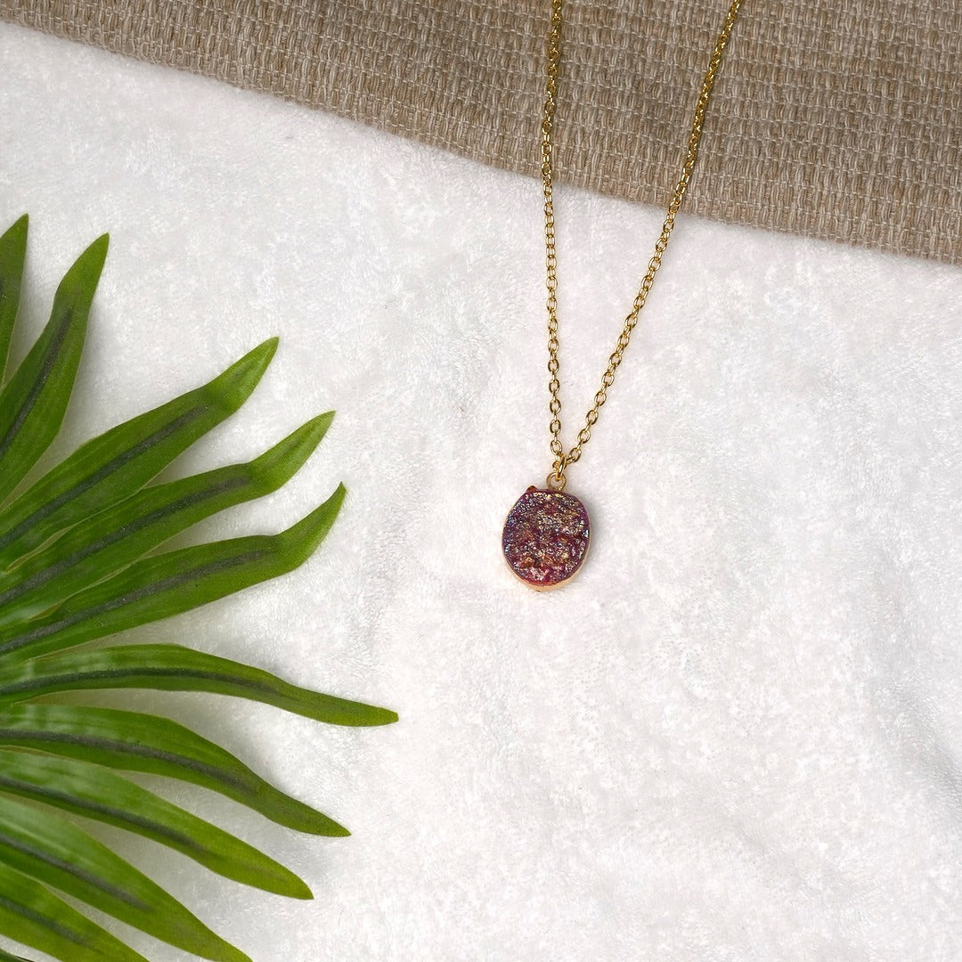 NAVYA VIOLET STONE ZORAA STANDOUT NECKLACE