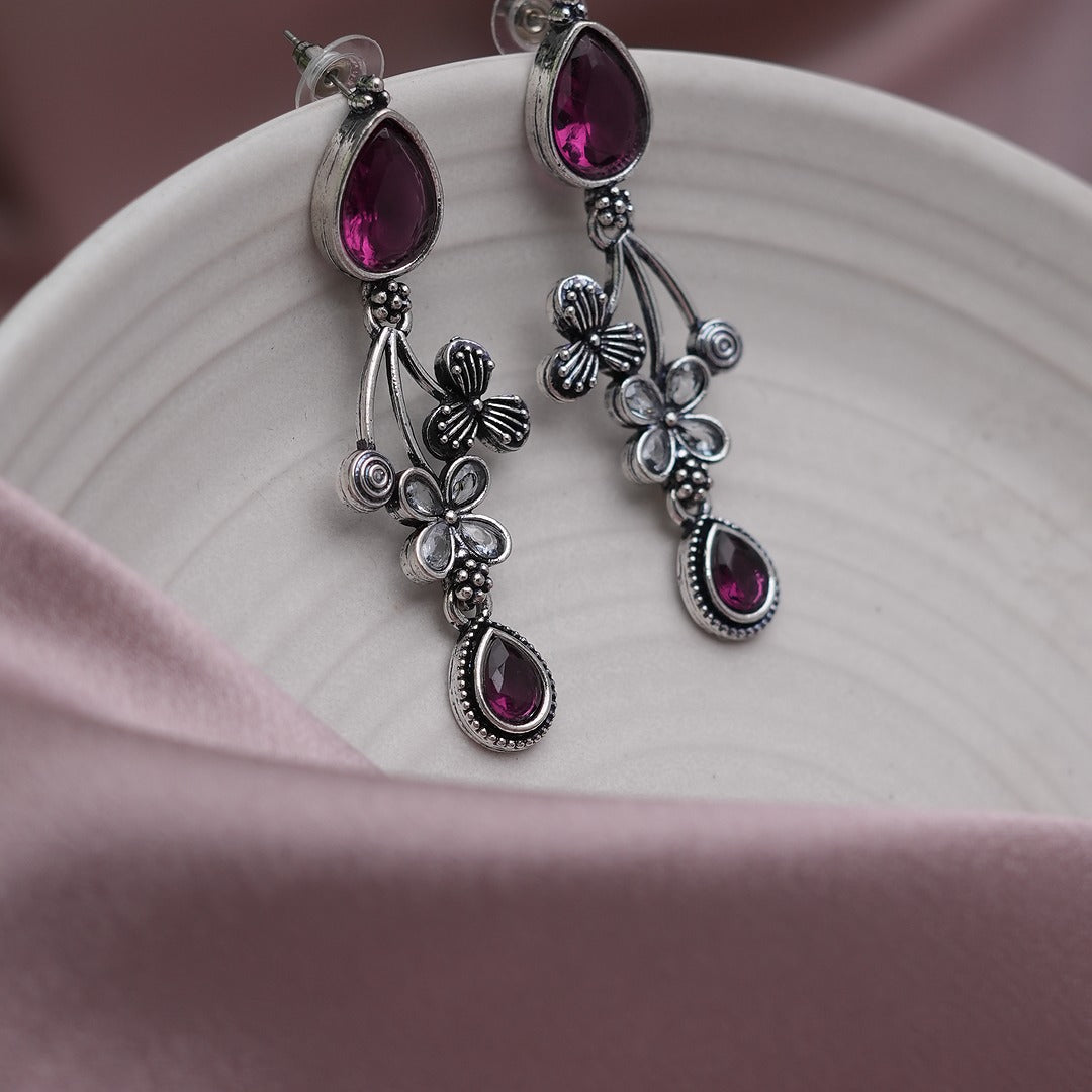 KAYAL OXIDIZED DROP EARRINGS