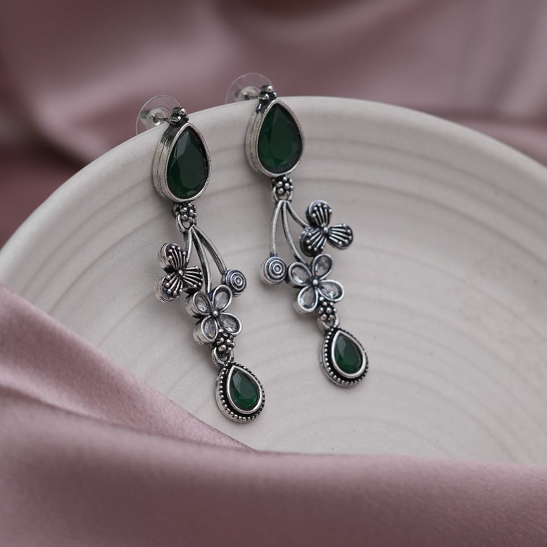 KAYAL OXIDIZED DROP EARRINGS