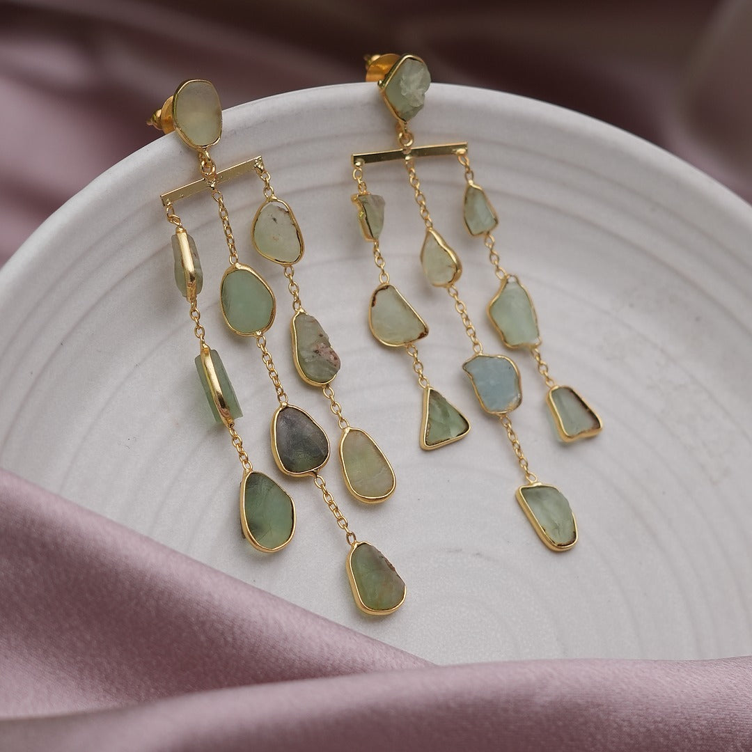 WATERFALL ROUGH STONE EARRINGS