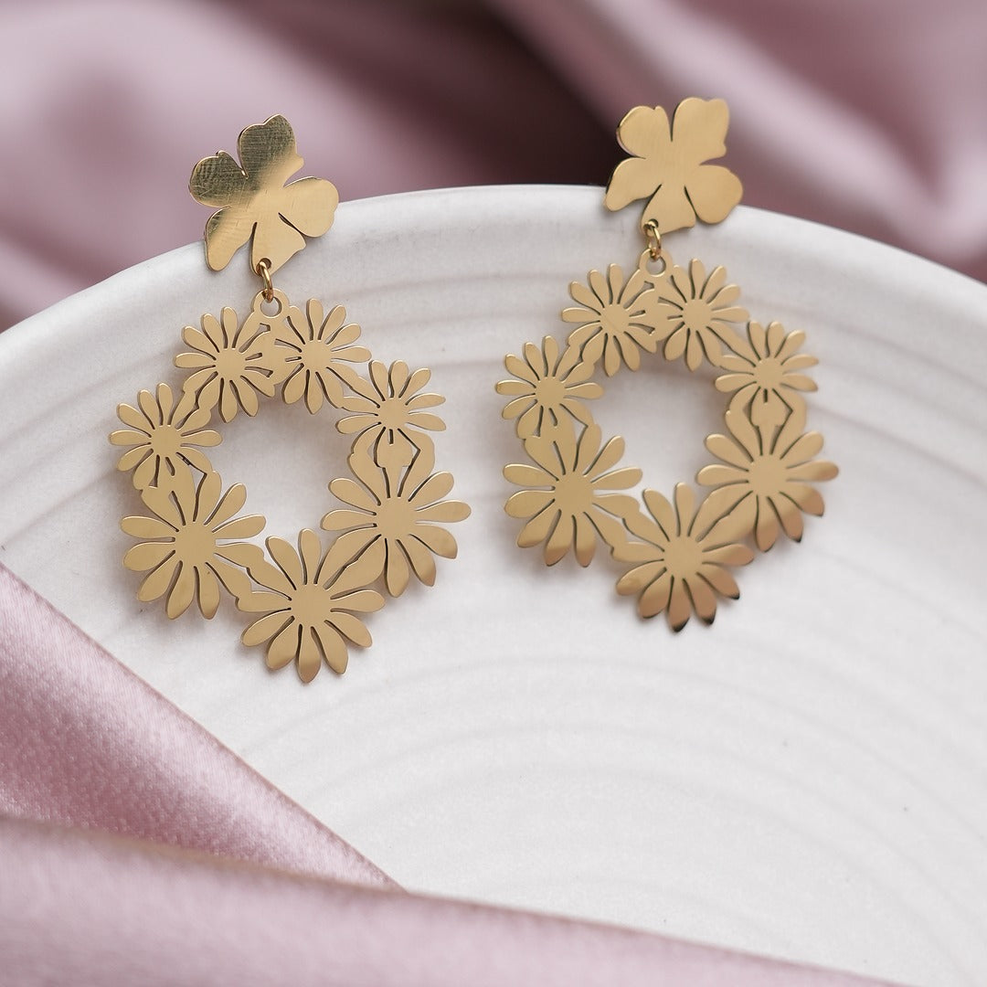 MULTI FLORAL SILHOUETE EARRINGS