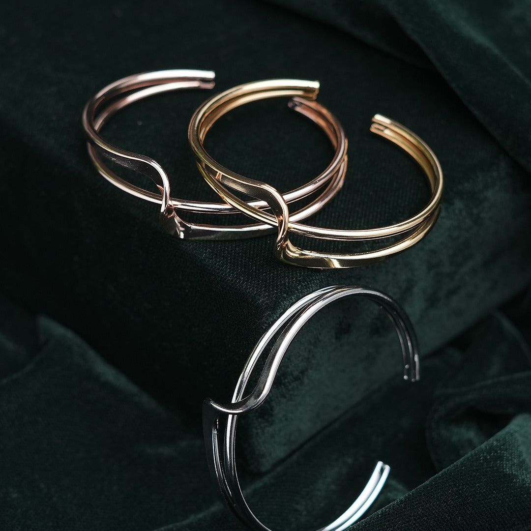 CURVY TRICOLOR BRACELET SET