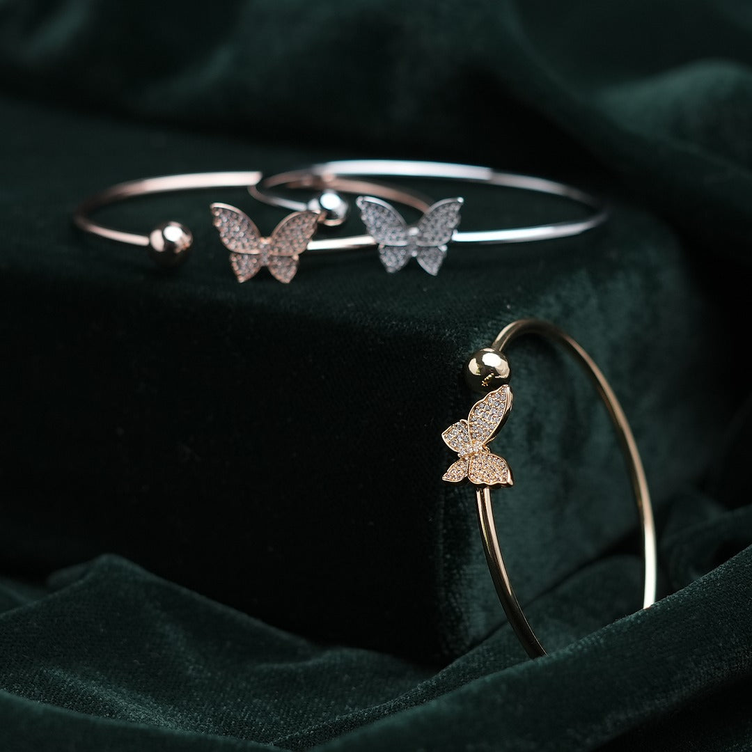 TRICOLOR BUTTERFLY BRACELET SET
