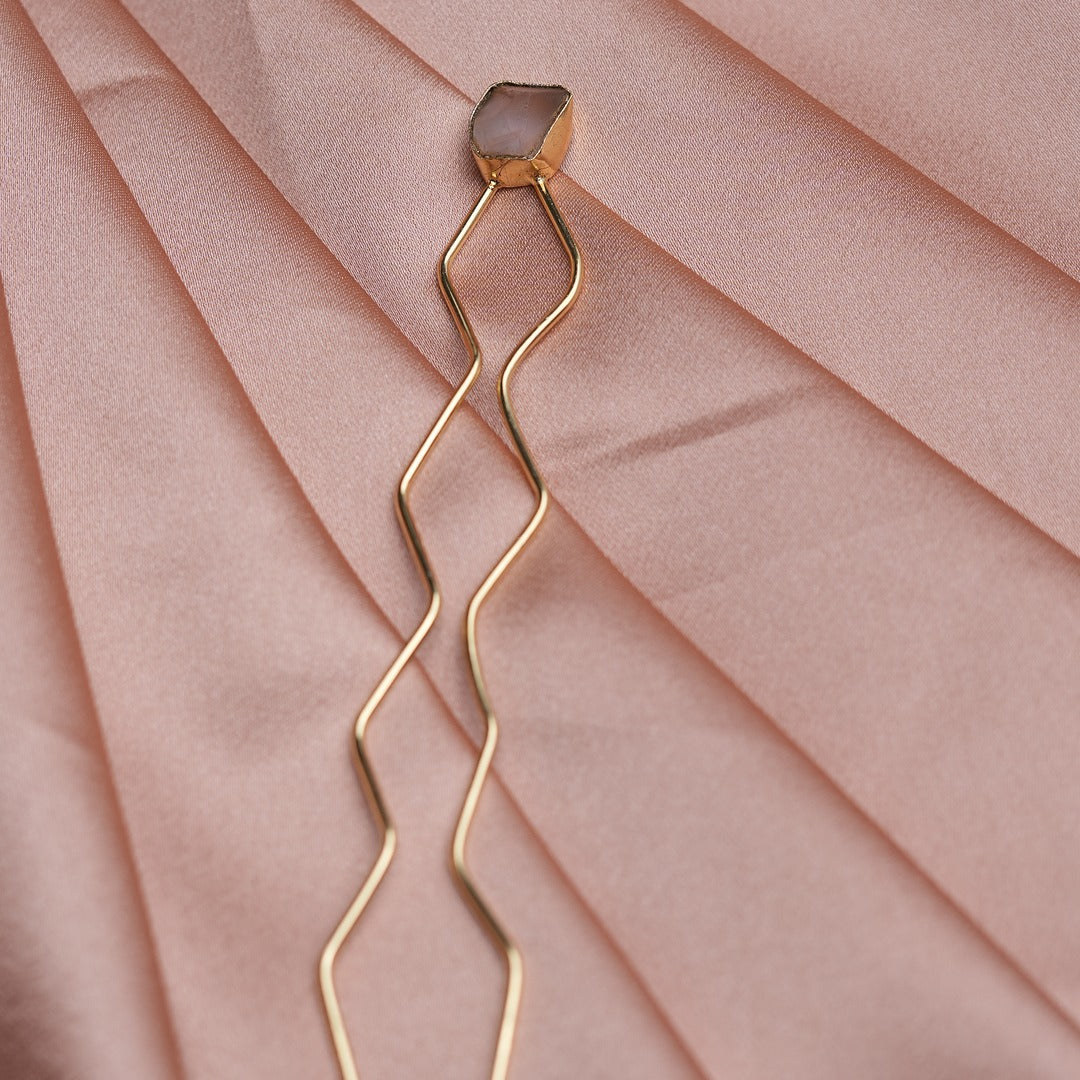 ROUGH STONE HAIR PIN