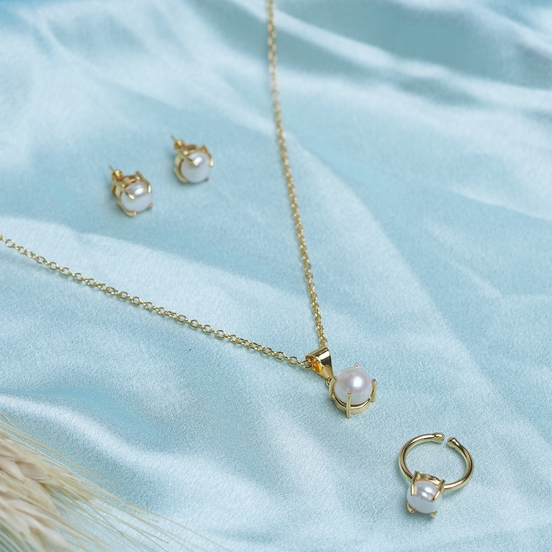 SINGLE PEARL CLAW CHAIN SET