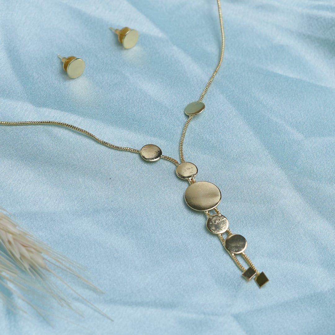 DISC DROP NECKLACE