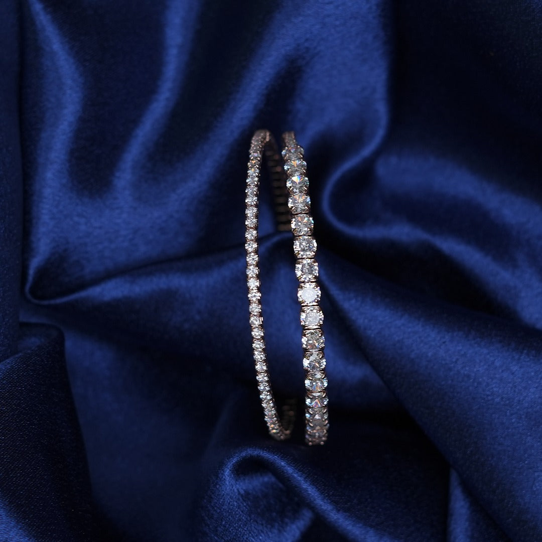 SPIRAL GOLD STONE BRACELET