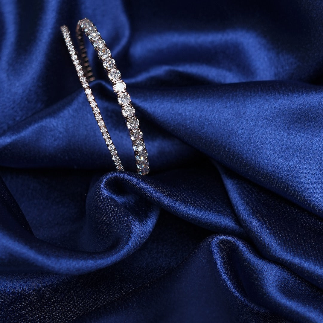 SPIRAL GOLD STONE BRACELET