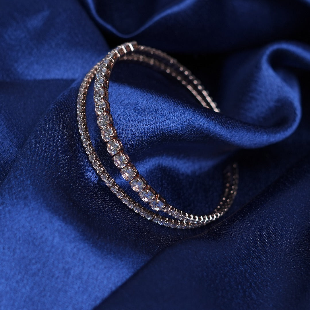 SPIRAL GOLD STONE BRACELET