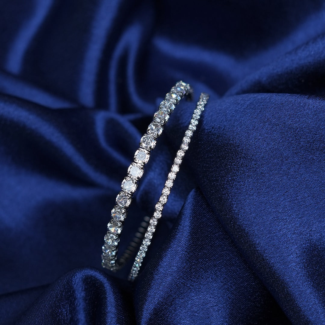 SPIRAL GOLD STONE BRACELET