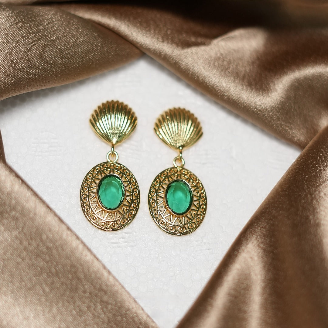 SHELL STONE EARRINGS