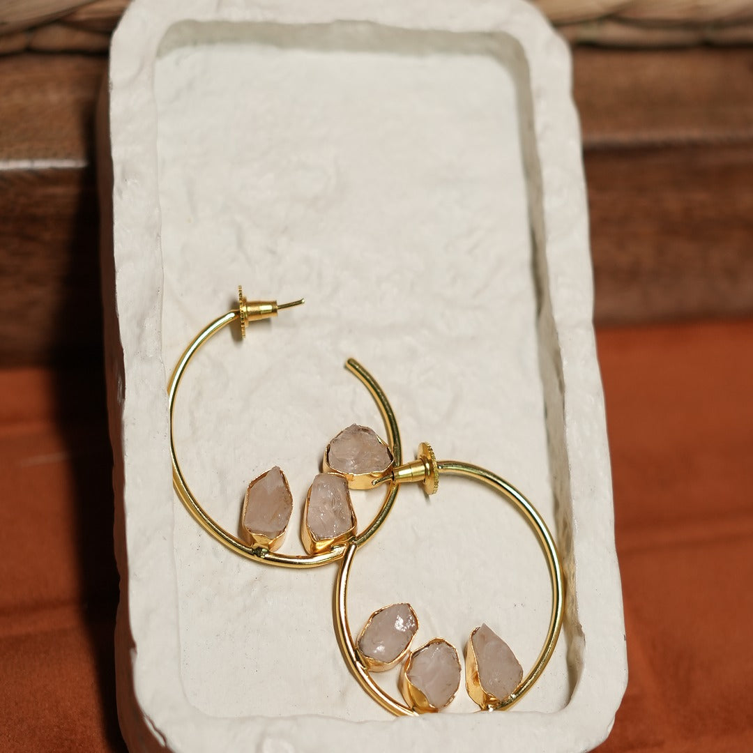 TRISTONE HOOP EARRINGS