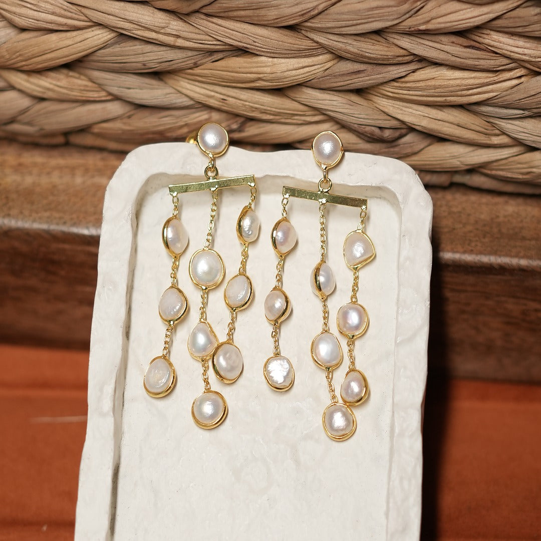 20 PEARL 3 LINE STUDS