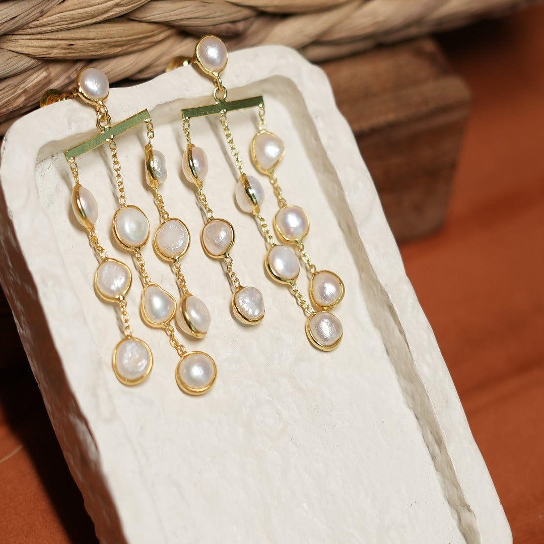 20 PEARL 3 LINE STUDS