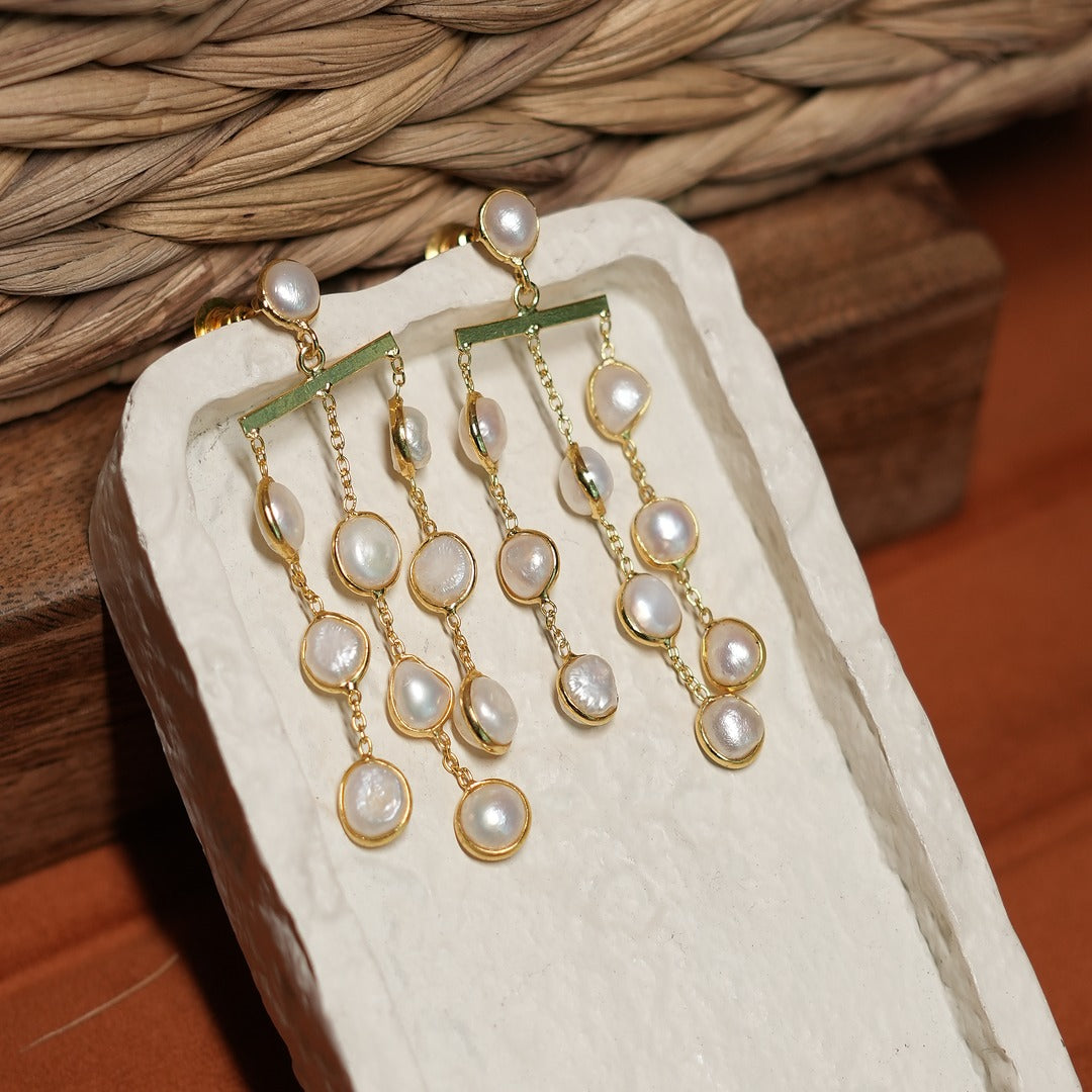 20 PEARL 3 LINE STUDS