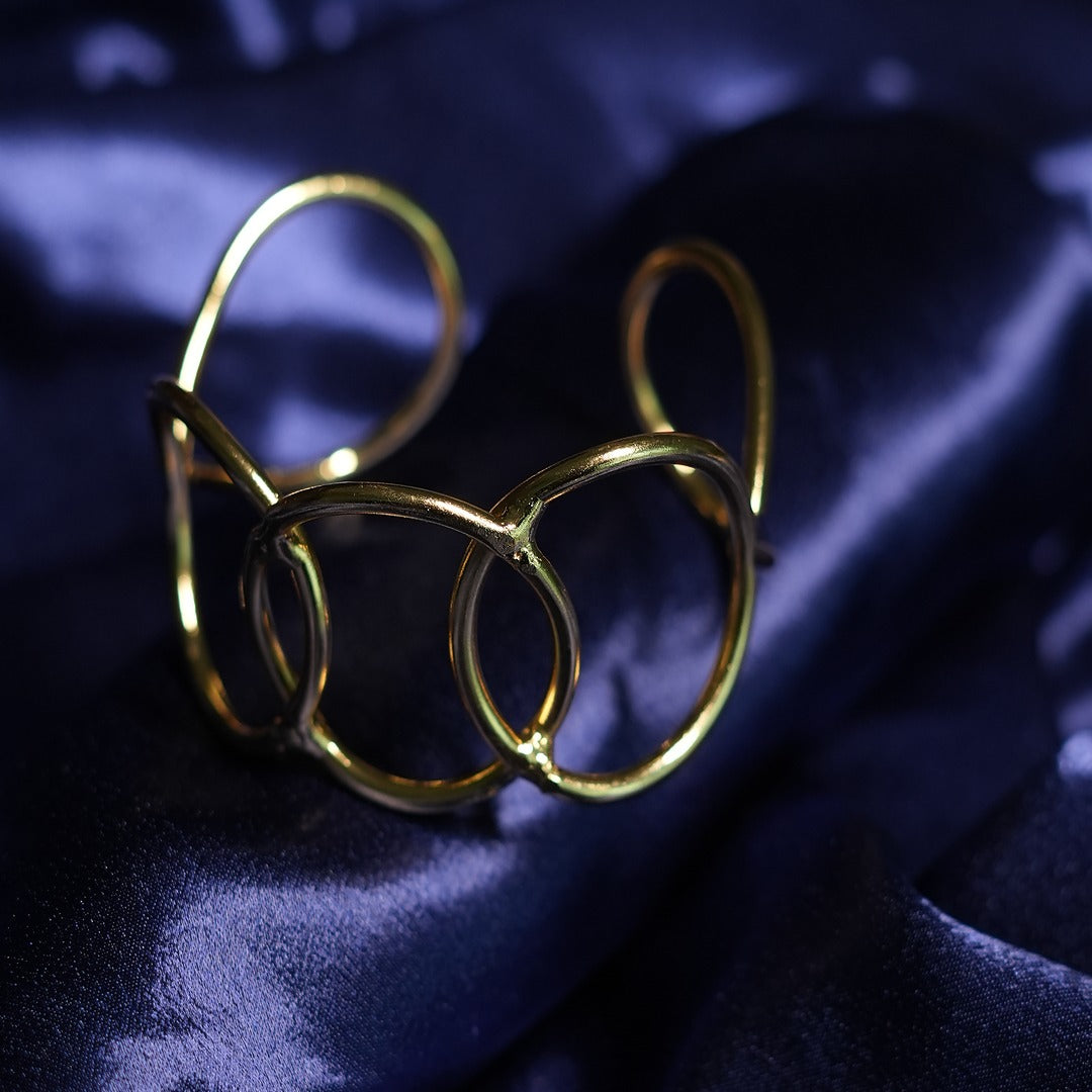 PLAIN HAMMERED 3 ROUND BRACELET