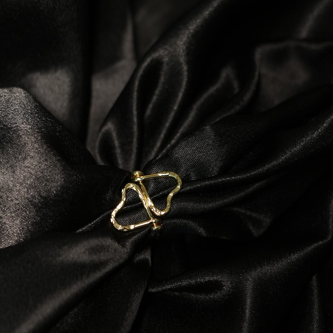 PLAIN 2 HEART SHAPE RINGS