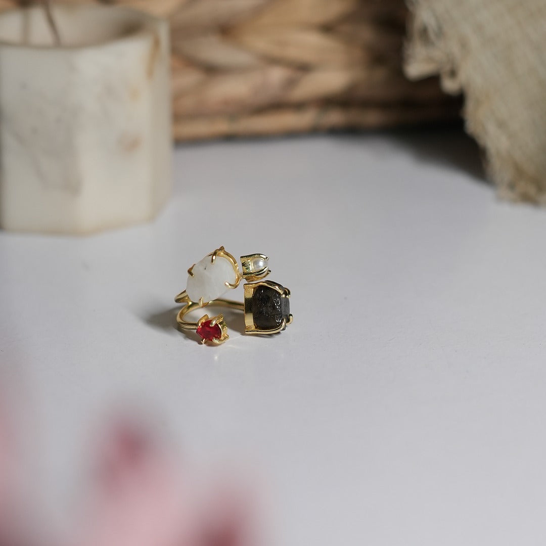 ROUGH STONE RINGS-4 STONES
